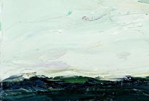 Dick aufgetragene reine Ölfarbe auf einem Gemälde