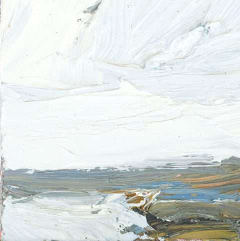 Ein pastoses Ölgemälde aus der Nähe