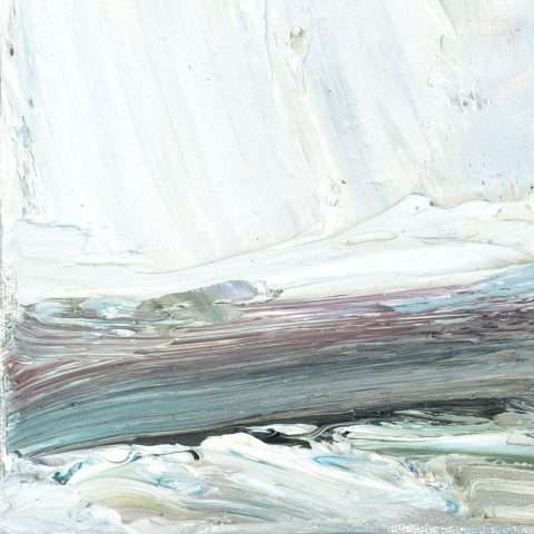 Extremes Detail eines pastosen Ölgemäldes