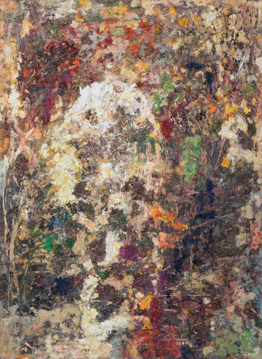 Ein Gemälde von Thomas Gatzemeier Kopf aus dem Jahr 2002 abstrakt Öl auf Leinwand