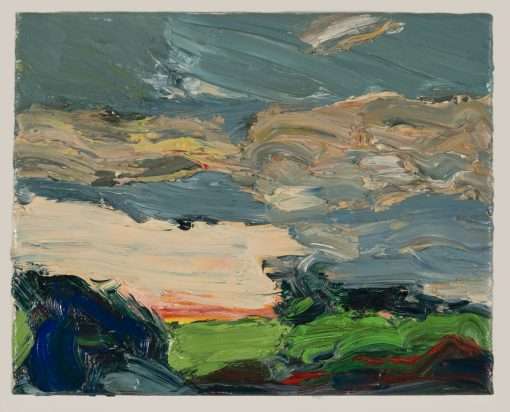 Das Landschaftsgemälde von Torsten Ueschner #64 zeigt eine mittelsächsische Landschaft