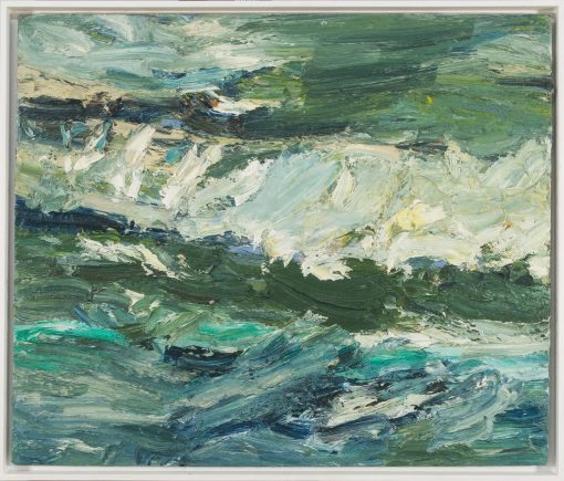 Torsten Ueschner Seestück Nr.262 ist ein imposantes Ölgemälde des zeitgenössischen Künstlers. Dieses Gemälde stellt eine wogende Welle mit all seiner Kraft dar.