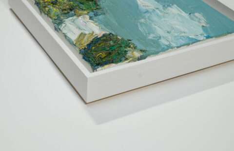 Diese Abbildung zeigt die Hügellandschaft von Torsten Ueschner Nr. 315-mit der Rahmenansicht im Profil.