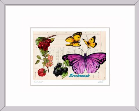 Ein kleines Kunst Geschenk mit dem Titel Erntezeit von dem renommierten Künstler Thomas Gatzemeier passt zu vielen Gelegenheiten. Es ist farbenfroh und von höchster Qualität. Von Künstler signiert.