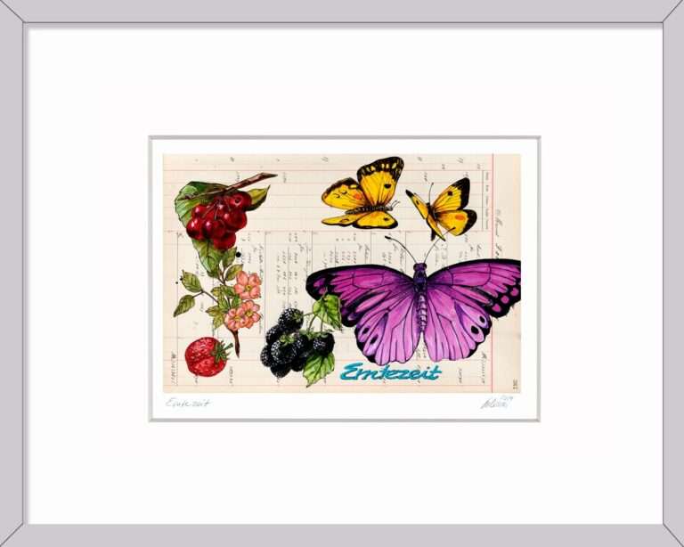 Ein kleines Kunst Geschenk mit dem Titel Erntezeit von dem renommierten Künstler Thomas Gatzemeier passt zu vielen Gelegenheiten. Es ist farbenfroh und von höchster Qualität. Von Künstler signiert.