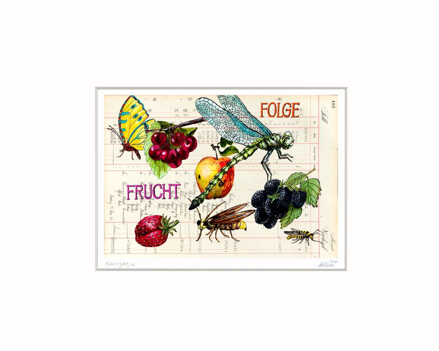 Dieses schöne Kunstgeschenk mit dem vielsagenden Titel Fruchtfolge zeigt Natur pur.