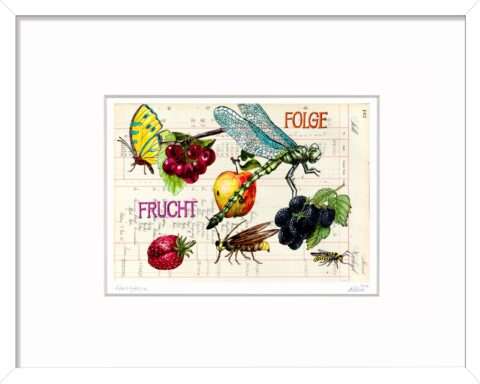 Dieses Kunstgeschenk mit dem schönen Titel Fruchtfolge des Künstlers Thomas Gatzemeier ist eine farbenfrohe Darstellung der Natur.