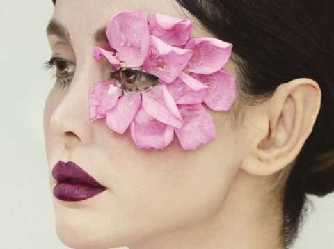 Auf der Aufnahme von Somy Samani Isolated flower Detail 1 sieht man die sorgsam arrangierten Blütenblätter um das Auge der Künstlerin.