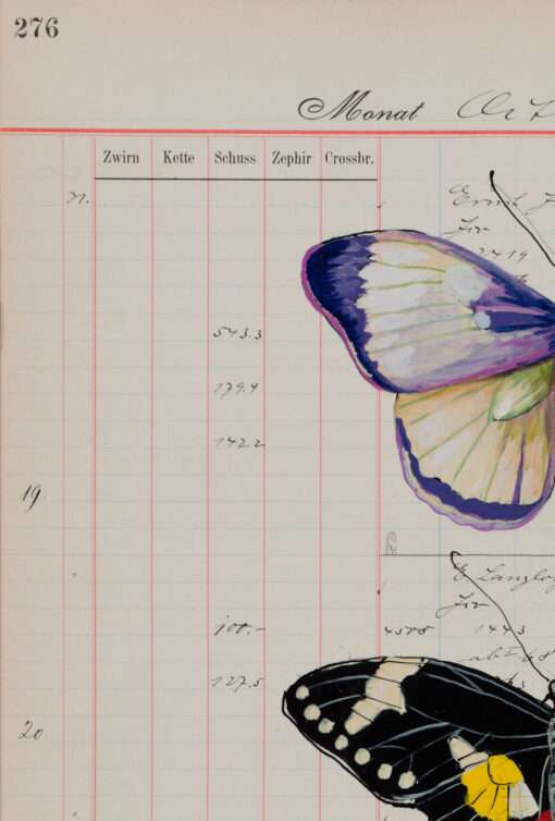 Der Künstler Thomas Gatzemeier zeigt in seiner Serie Insecta Poetica 5 besonders eindrucksvoll die filigrane Vorzeichnung mit Feder und Tusche, die unter der Lasur der Farbe subtil sichtbar bleibt.