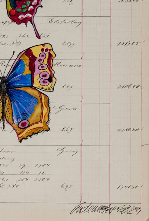 Thomas Gatzemeier – Insecta Poetica 10 – Schmetterlingspoesie auf historischem Kontopapier – Bild 4