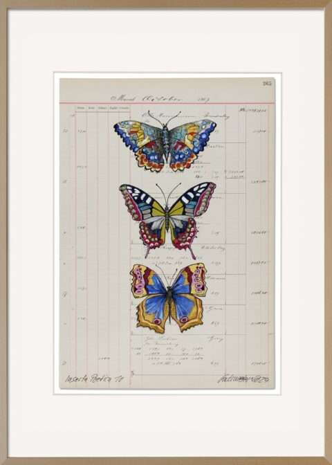 Thomas Gatzemeier – Insecta Poetica 10 – Schmetterlingspoesie auf historischem Kontopapier