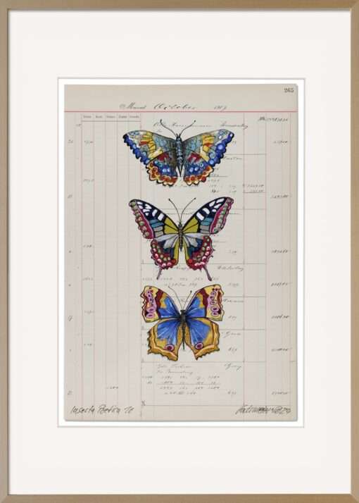 Thomas Gatzemeier – Insecta Poetica 10 – Schmetterlingspoesie auf historischem Kontopapier