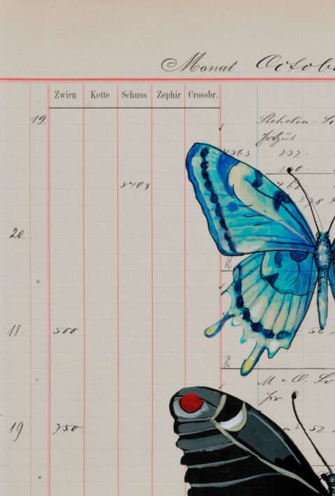 Das Bild von Thomas Gatzemeier Insecta Poetica 9 ist poetische Insektenkunst vom Feinsten. Ein UNIKAT nicht nur für Liebhaber der Kunst, sondern auch für alle die Natur mögen und wertschätzen. Drei Schmetterlinge in feinster Malerei auf Kontopapier.